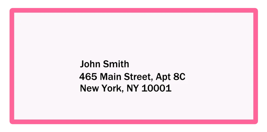 HOW TO ADDRESS AN ENVELOPE TO AN APARTMENT 3rd line