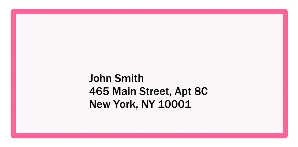 How to Write Apartment Address