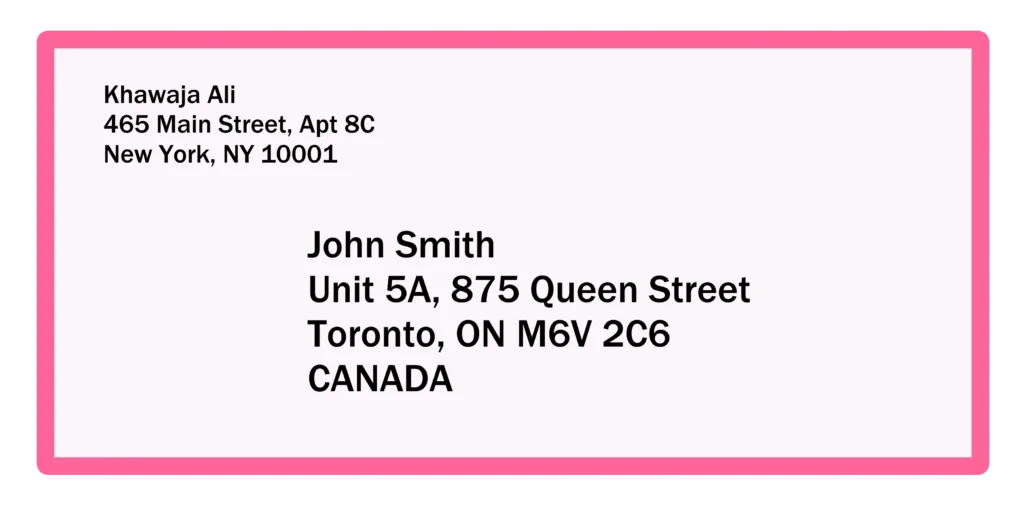 HOW TO ADDRESS AN ENVELOPE TO AN APARTMENT return