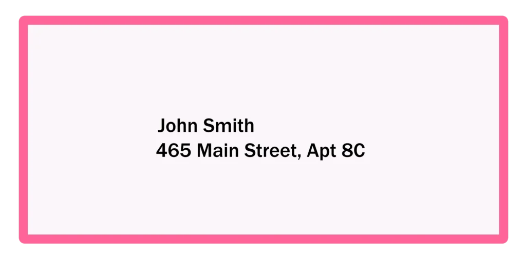 How to Write Apartment Address